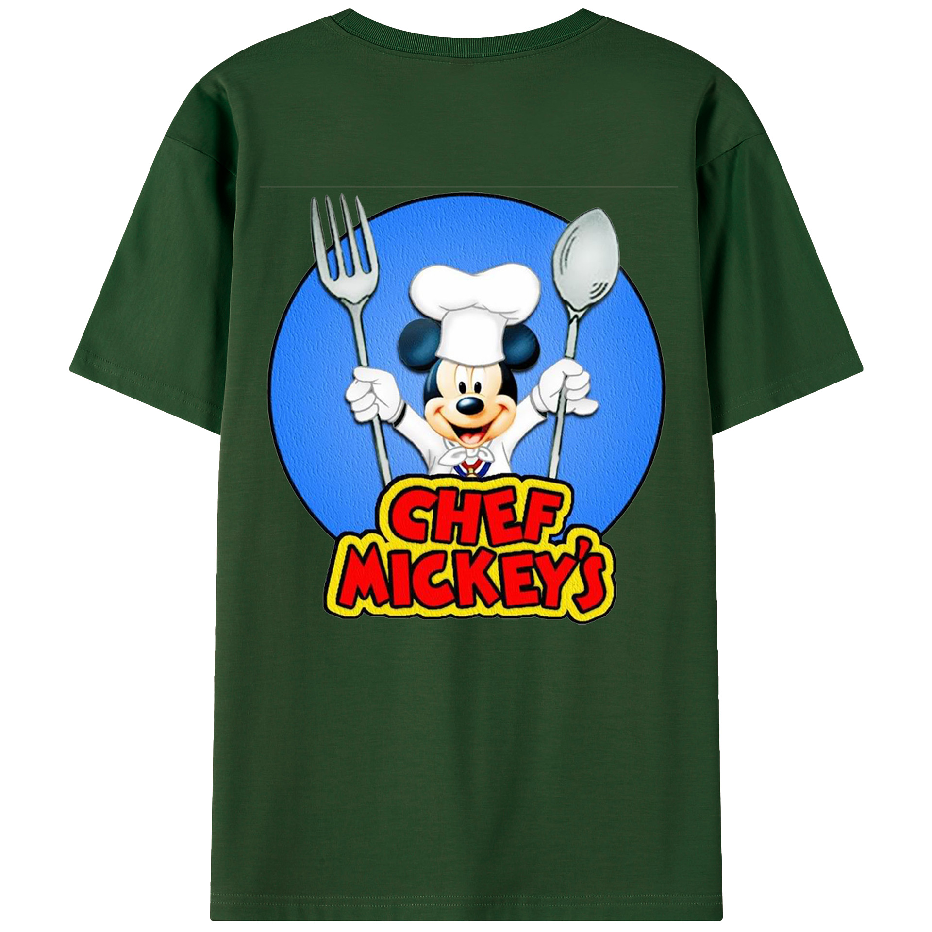 （画像用） ミッキーマウス Mickey Mouse 綿100％半袖Tシャツ（背面プリント）